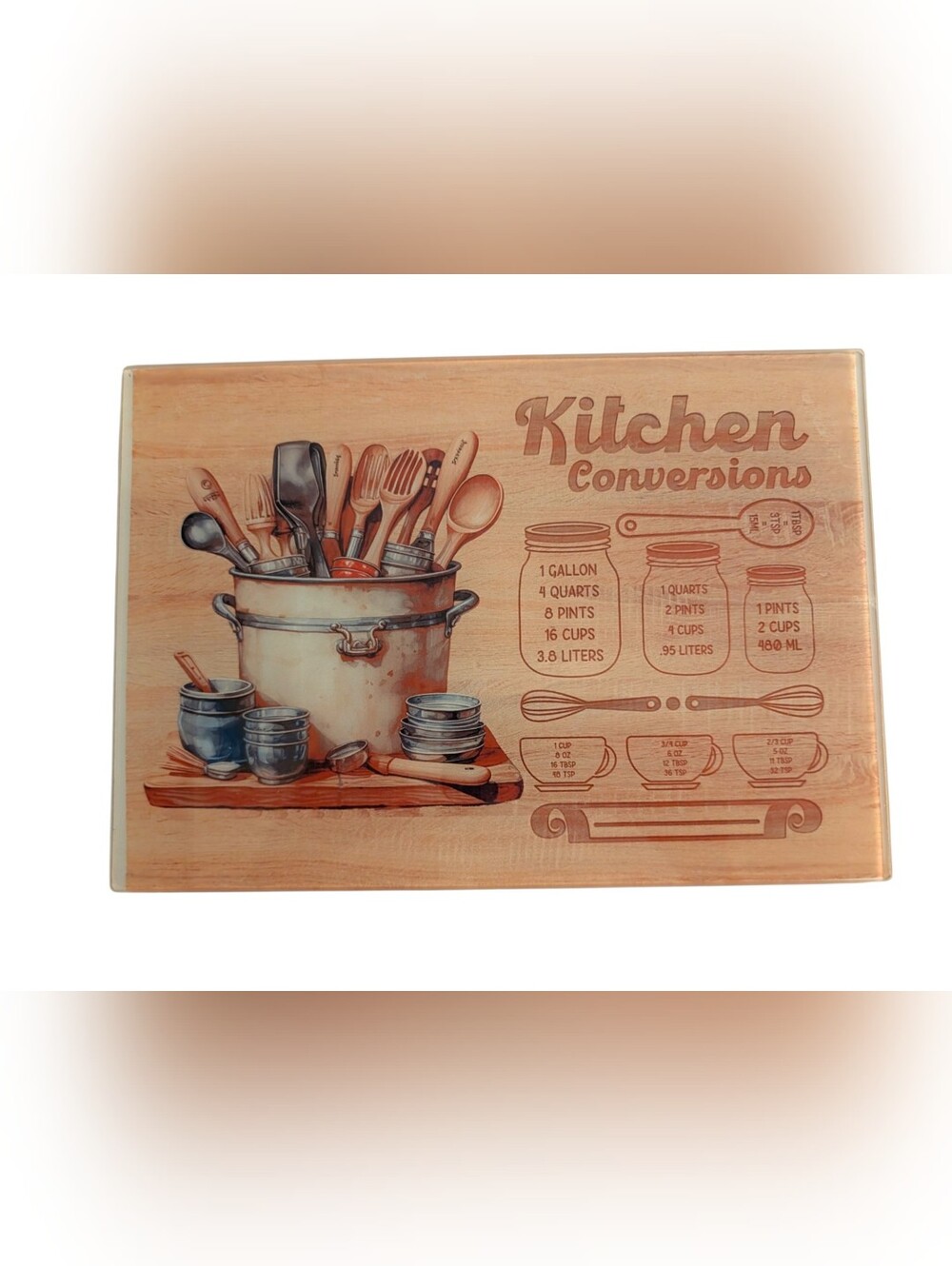 Glass Kitchen Conversions Cutting Board